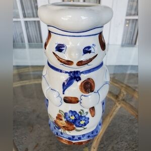 Vintage And Antique Chef Ceramic Kitchen Utensill Holder/Decoration
